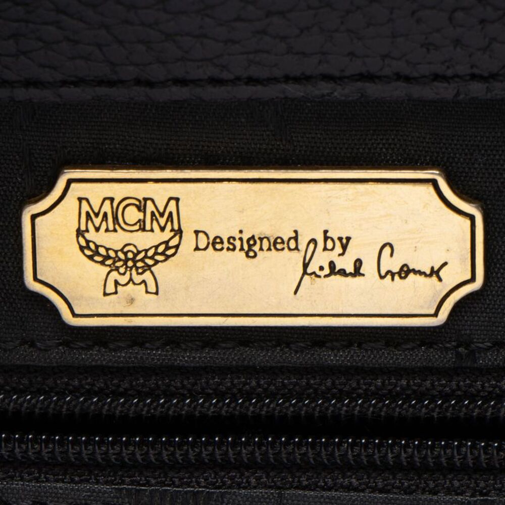 MCM Vintage Leather Logo Charms Drawstring Backpack - Picture 7 of 16